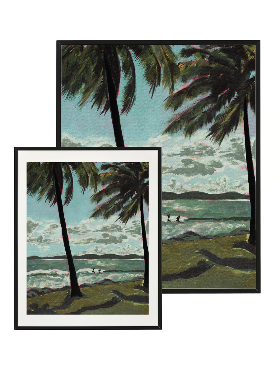 Surfing Luquillo Beach