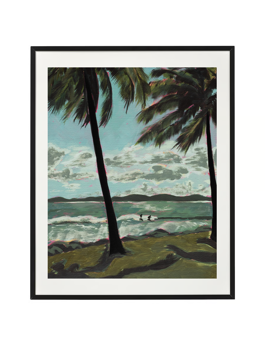 Surfing Luquillo Beach