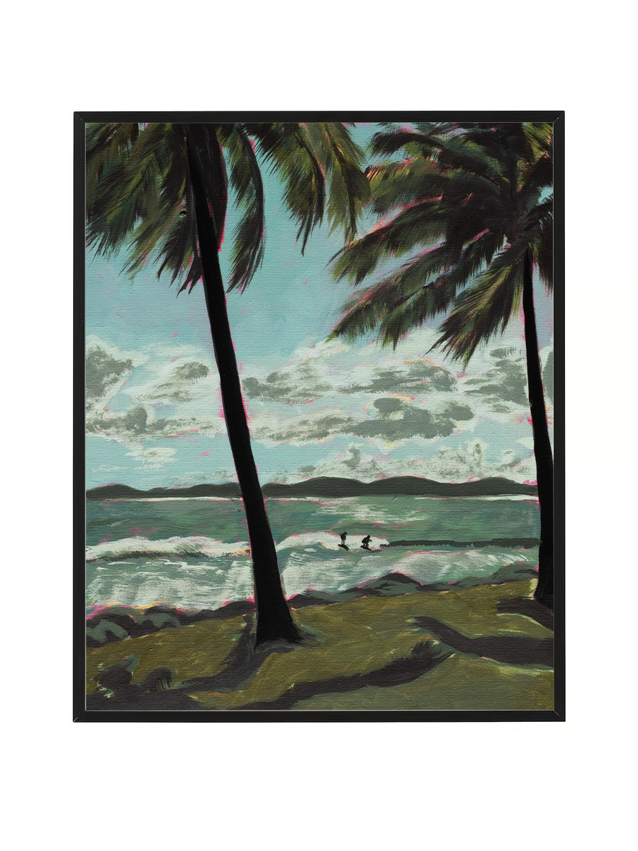 Surfing Luquillo Beach